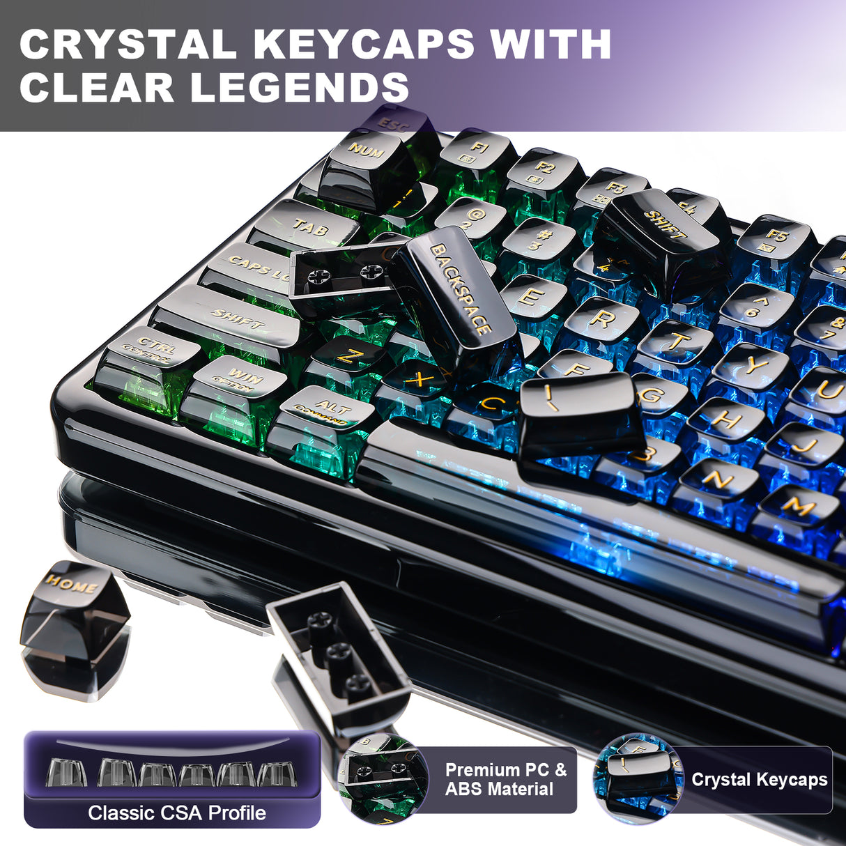 YUNZII X98 Transparent QMK/VIA Mechanical Keyboard
