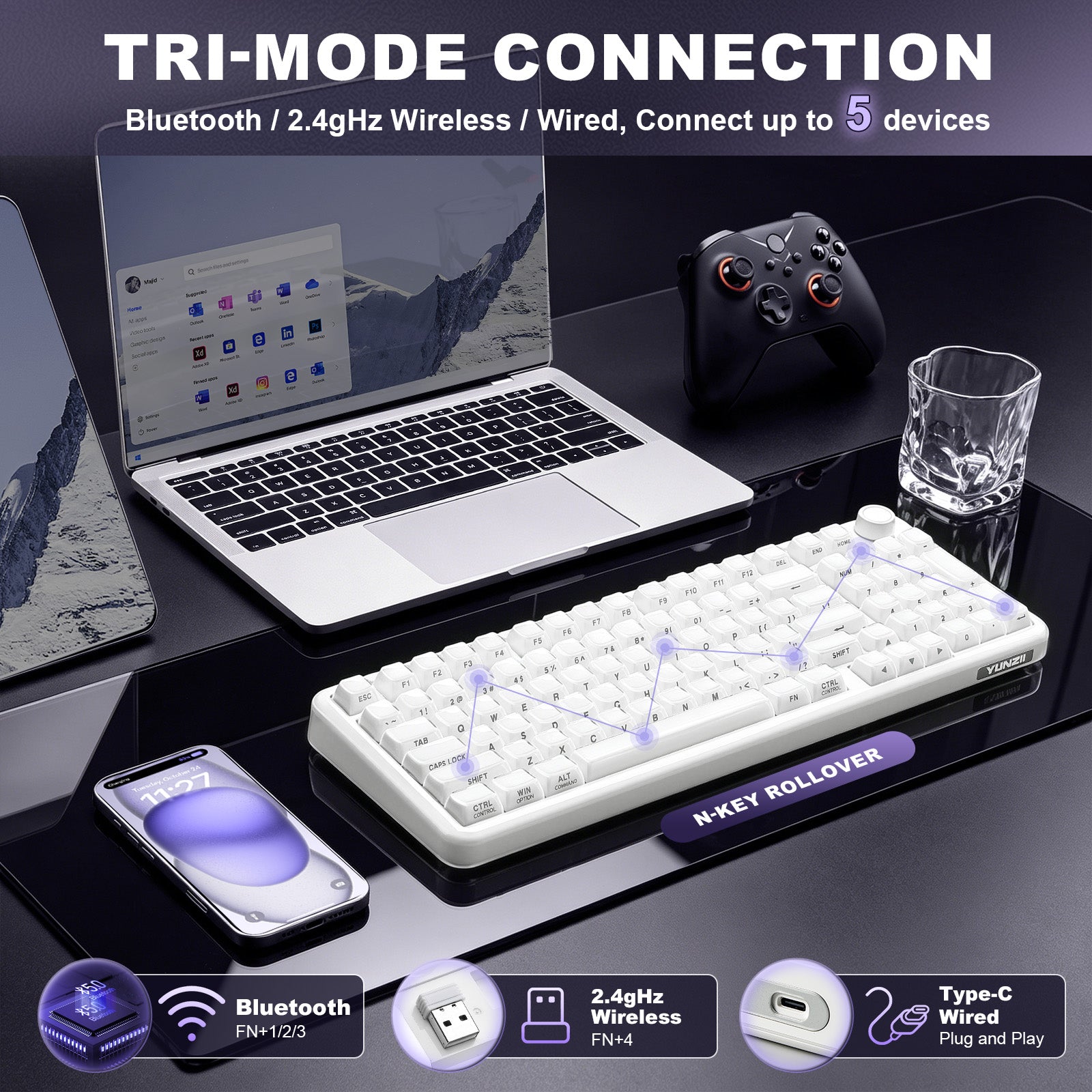 YUNZII X98 Solid QMK/VIA Mechanical Keyboard – YUNZII KEYBOARD