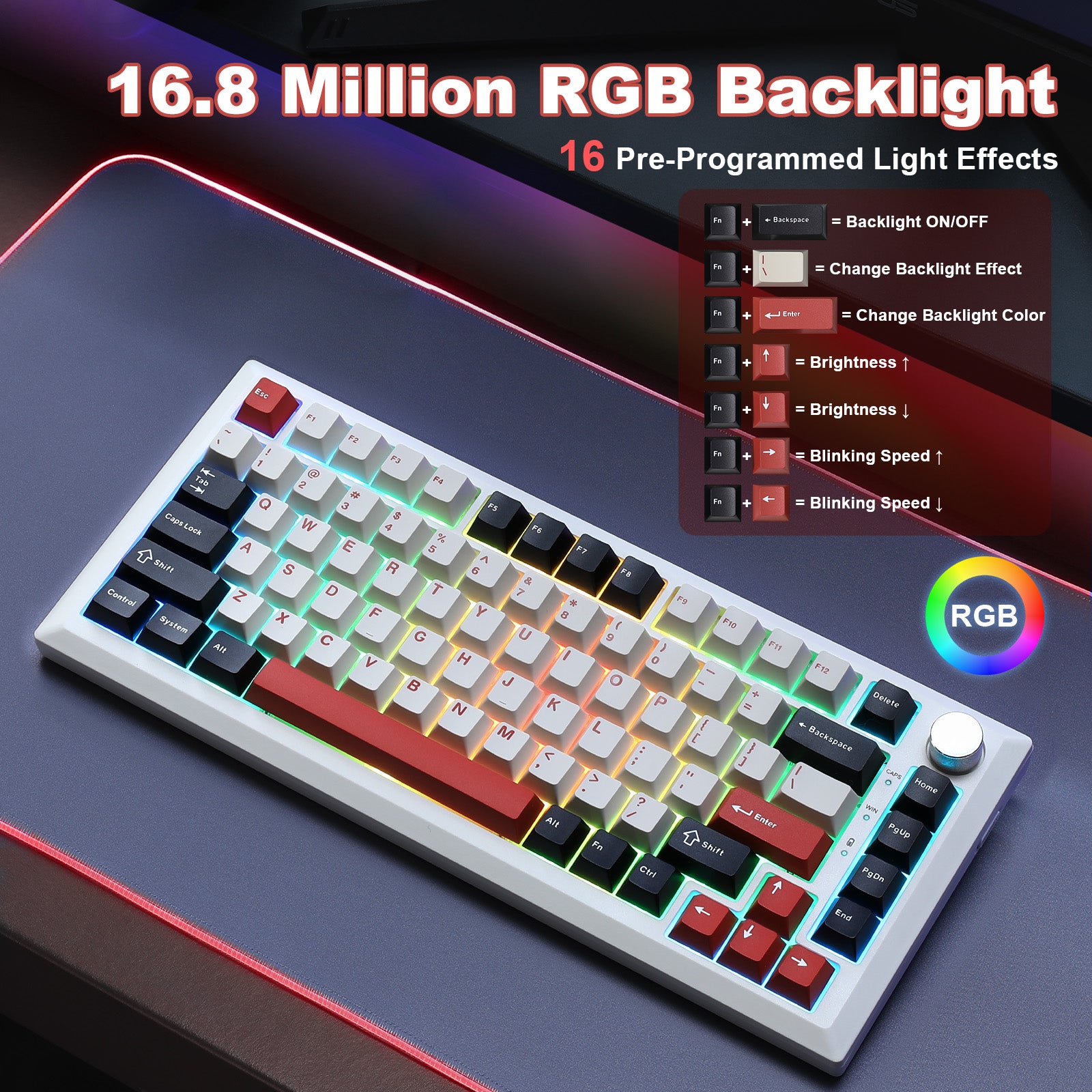 MIKIBY Y75 Wireless Mechanical Keyboard keyboard image