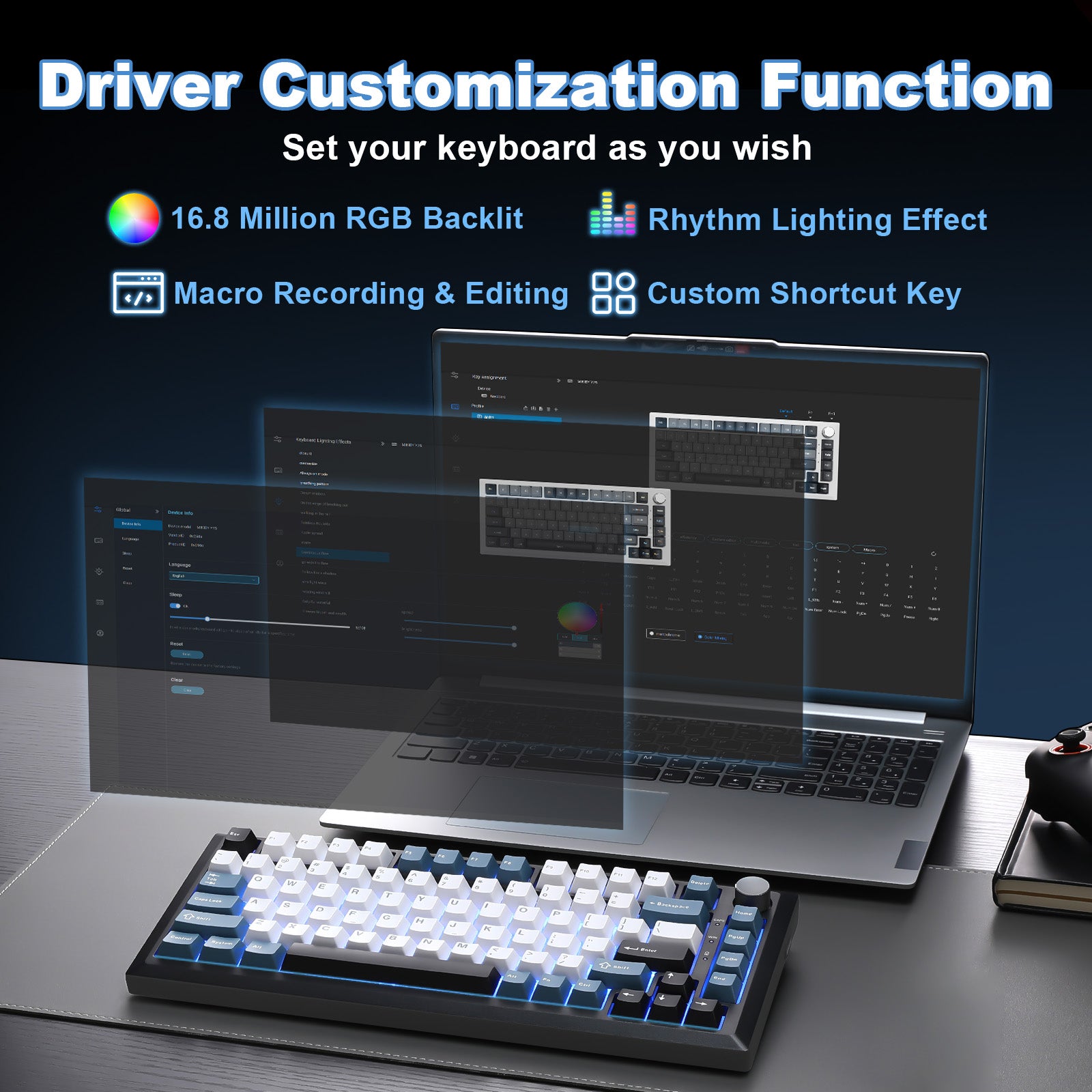 MIKIBY Y75 Wireless Mechanical Keyboard keyboard image