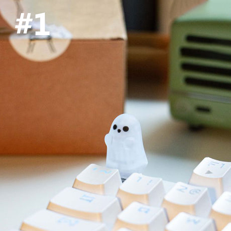 YUNZII Light Transmission Little Ghost Artisan Keycap