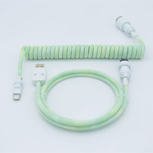 YUNZII Custom Coiled Aviator USB Cable Cord- Gradient Color