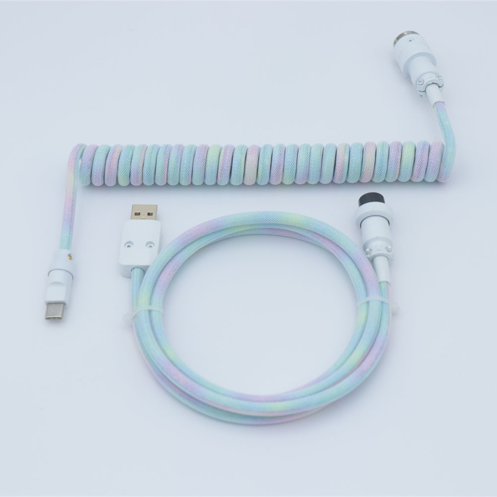 YUNZII Custom Coiled Aviator USB Cable- Gradient Color