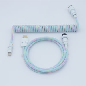 YUNZII Custom Coiled Aviator USB Cable Cord- Gradient Color