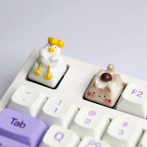 YUNZII Handmade Artisan Clay Keycaps - Duck