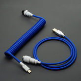 YUNZII Custom Coiled Aviator USB Cable-Parrot Blue