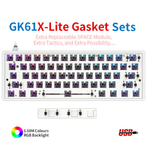 YUNZII GK61 Lite-Gasket Keyboard Kit With ABS Keyboard Case