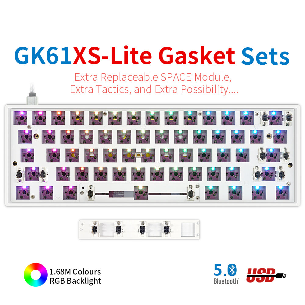 YUNZII GK61 Lite-Gasket Keyboard Kit With ABS Keyboard Case