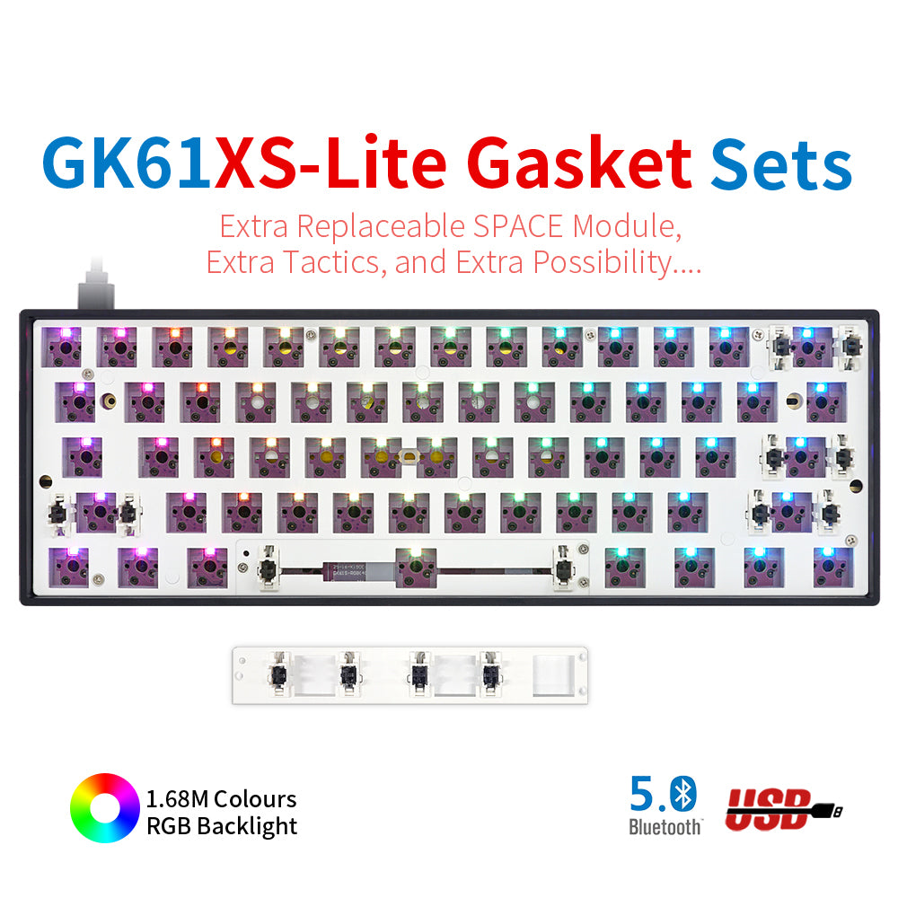 YUNZII GK68 Lite-Gasket Keyboard Kit With ABS Keyboard Case