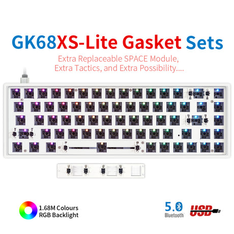 YUNZII GK61 Lite-Gasket Keyboard Kit With ABS Keyboard Case