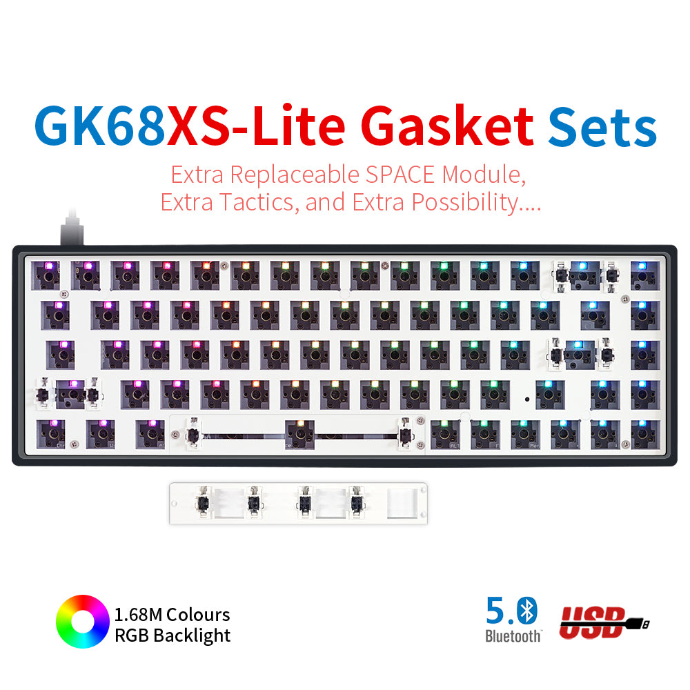 YUNZII GK84 Lite-Gasket Keyboard Kit With ABS Keyboard Case