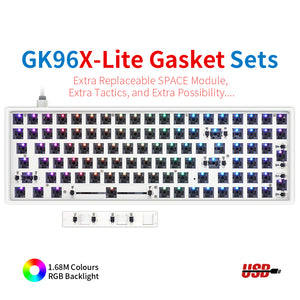 YUNZII GK61 Lite-Gasket Keyboard Kit With ABS Keyboard Case