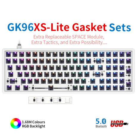 YUNZII GK61 Lite-Gasket Keyboard Kit With ABS Keyboard Case