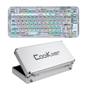 YUNZII x CoolKiller CK75 Wireless Transparent Gasket Mechanical Keyboard-Black Knight