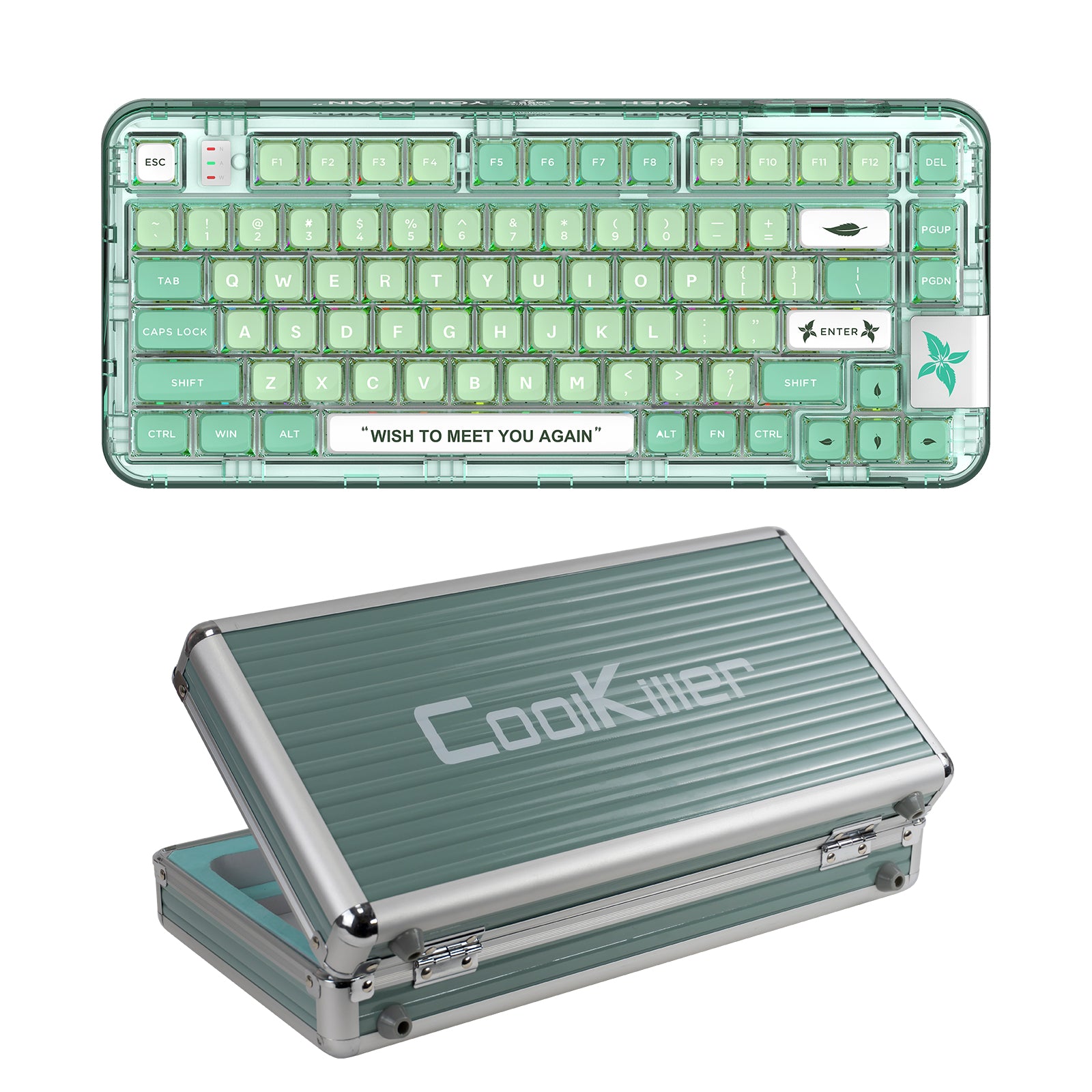YUNZII x CoolKiller CK75 Wireless Transparent Gasket Mechanical Keyboard-Black Knight