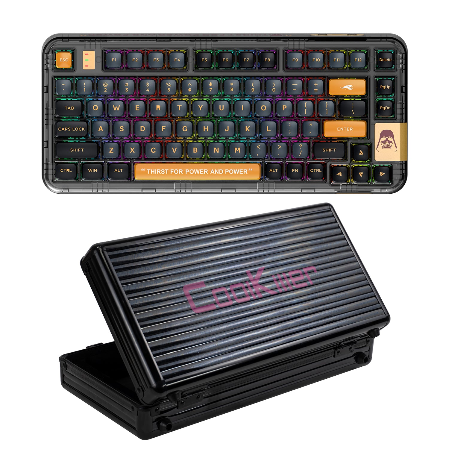 YUNZII CK75 Wireless Transparent Gasket Mechanical Keyboard-Polar Bear