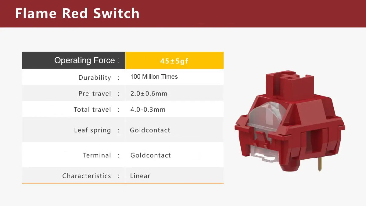 TTC Flame Red Switch(10pcs) – YUNZII KEYBOARD