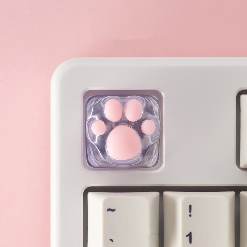 YUNZII ZOMO SHINE THROUGH KITTY PAW ARTISAN KEYCAP