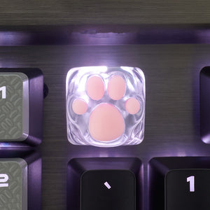 YUNZII ZOMO SHINE THROUGH KITTY PAW ARTISAN KEYCAP