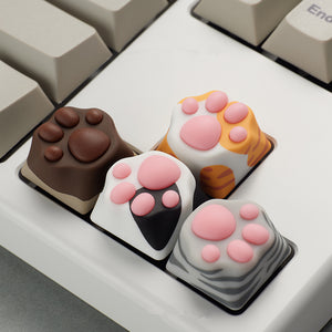 YUNZII ZOMO MULTI-COLOR SILICONE KITTY PAW ARTISAN KEYCAP