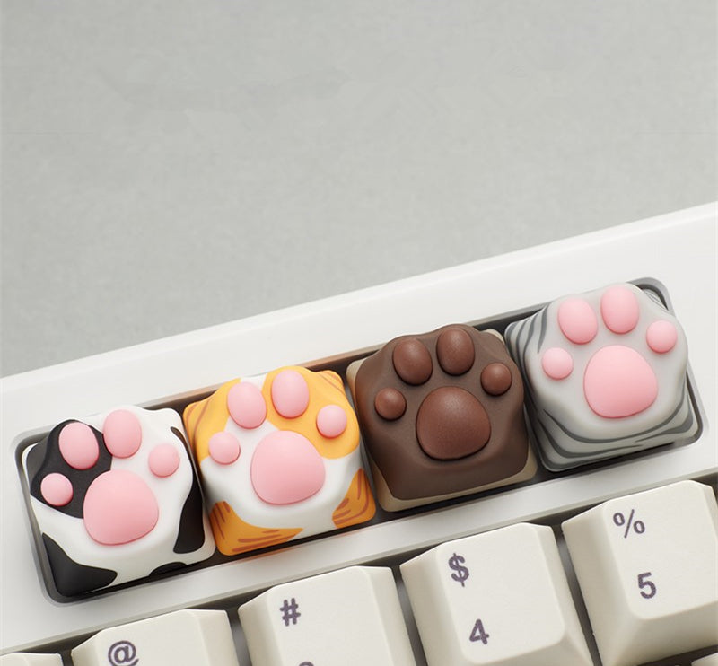 YUNZII ZOMO MULTI-COLOR SILICONE KITTY PAW ARTISAN KEYCAP