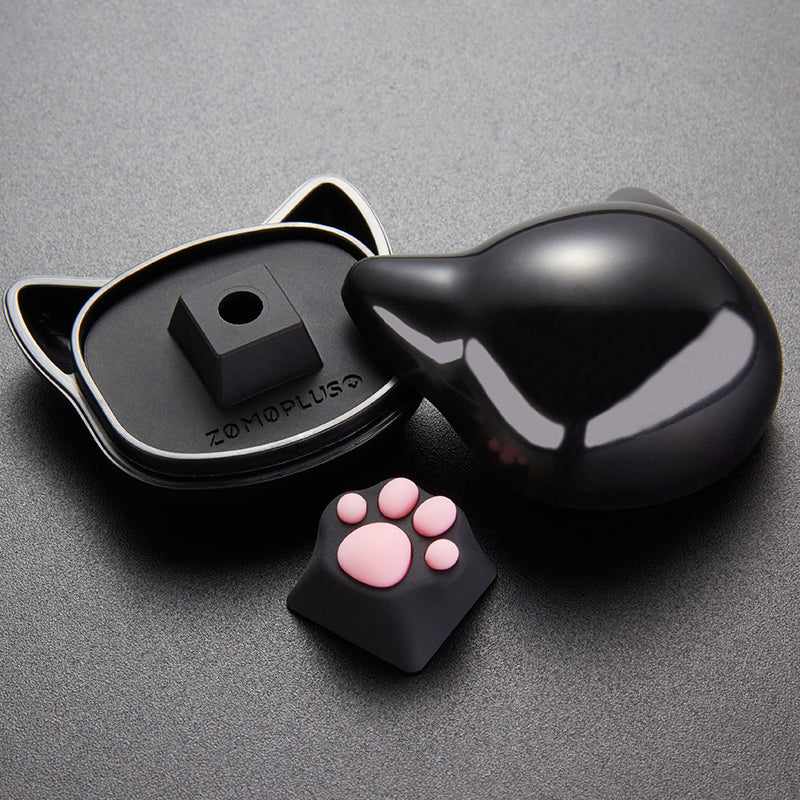 YUNZII ZOMO KITTY PAW ARTISAN KEYCAPS - Silicon-Pink&Black