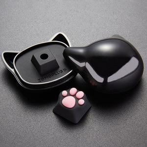 YUNZII ZOMO KITTY PAW ARTISAN KEYCAPS - Silicon-Pink&Black