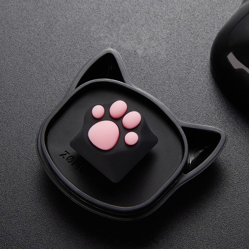 YUNZII ZOMO KITTY PAW ARTISAN KEYCAPS - Silicon-Pink&Black