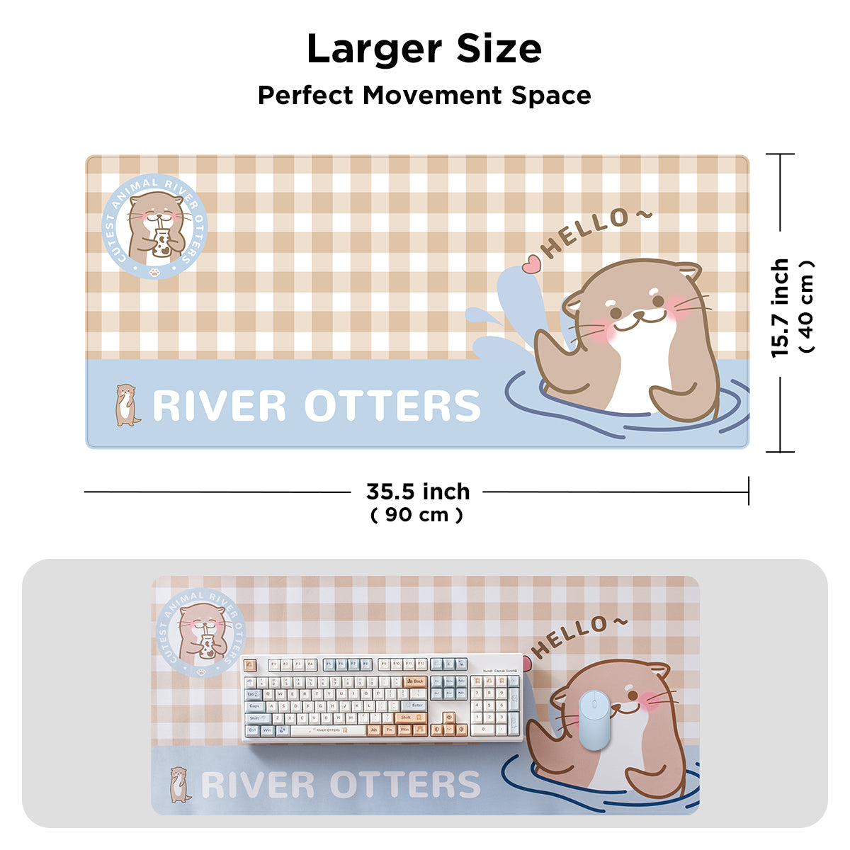 YUNZII Keynovo Mouse Mat Desk Pad- Otter