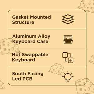 YUNZII Ajazz AC067 Cheese 67 Keys Hot-Swappable Gasket Mounted Mechanical Keyboard
