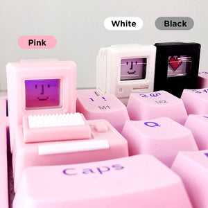 Vintage Computer Artisan Keycap with Interchangeable Displays