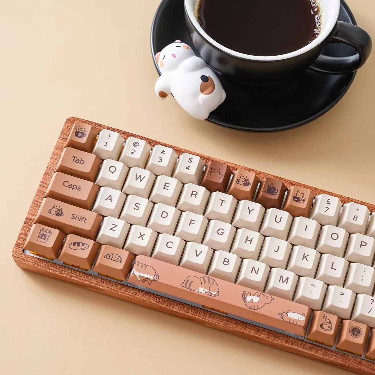 YUNZII SKYLOONG GK61 / GK68 Lite-Gasket Keyboard Kit With Wooden Keyboard Case