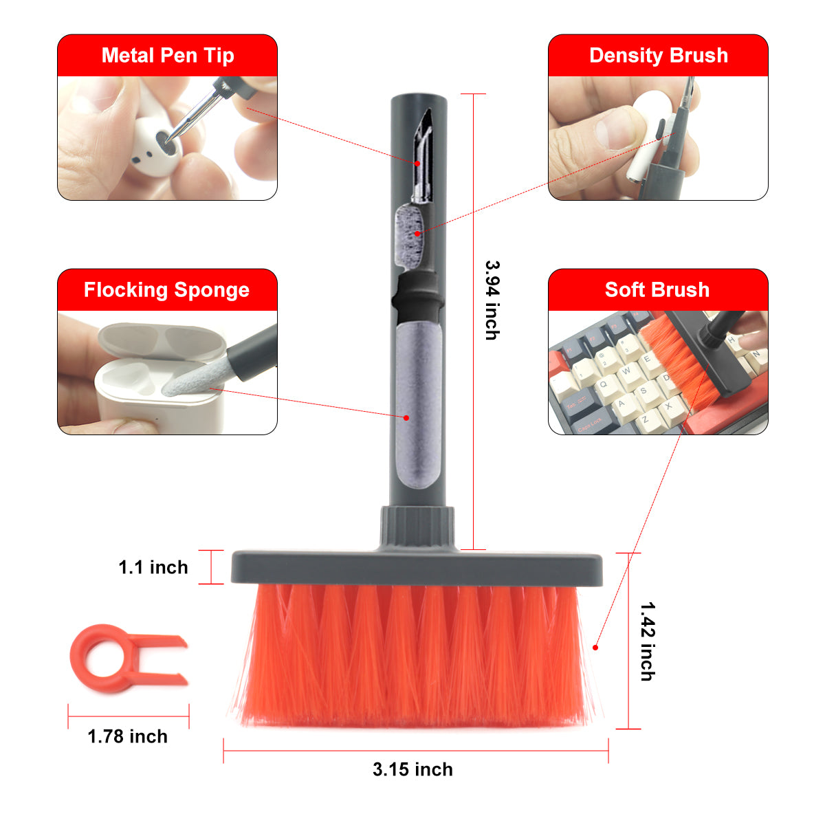 Healifty 12pcs Keyboard Cleaning Brush Keyboard Clean Brush Brothers Sewing  Machine ESD Cleaning Brush Brother Sewing Machines Cleaning Brushes Small