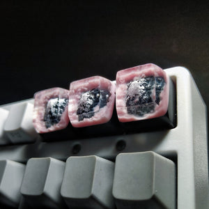 YUNZII Sakura Blossom Snow Mountain Keycaps