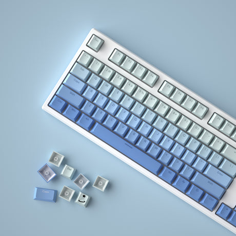 YUNZII Double Shot Gradient Keycap Set (127 Keys)- Ocean Blue