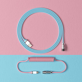 YUNZII Keynovo Coiled Keyboard Cable with Aviator USB Cable for Type-C Mechanical Gaming Keyboard