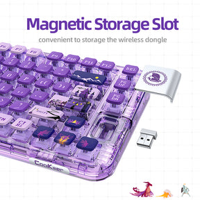 YUNZII x CoolKiller CK75 Wireless Transparent Gasket Mechanical Keyboard-Fairy Purple