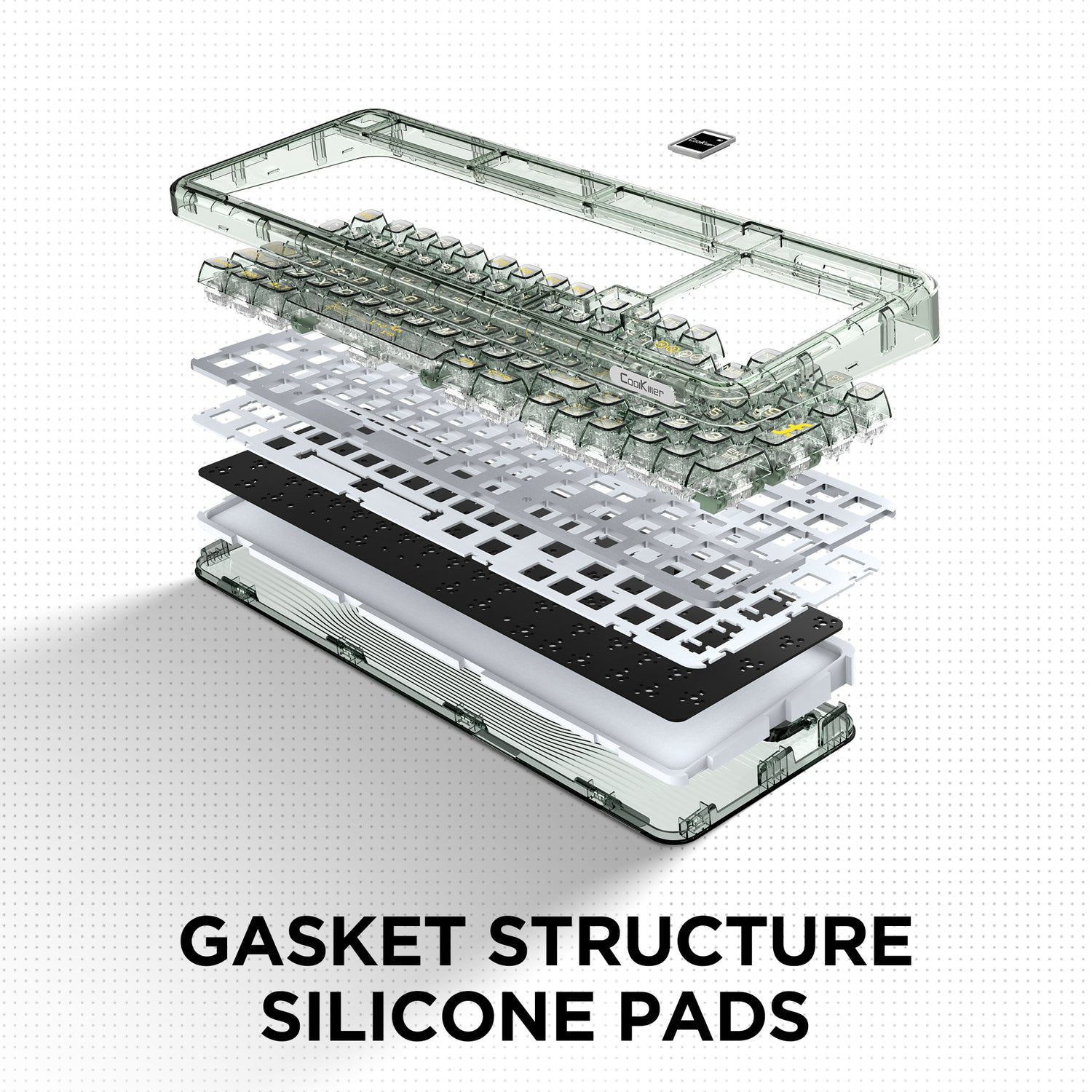 YUNZII CK98 Wireless Hot Swappable OLED Mechanical Keyboard-Math