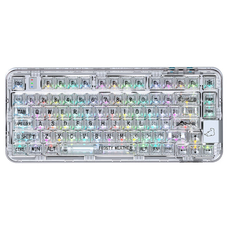 YUNZII x CoolKiller CK75 Wireless Transparent Gasket Mechanical Keyboard-Peach Pink