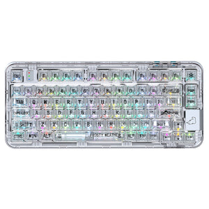 YUNZII x CoolKiller CK75 Wireless Transparent Gasket Mechanical Keyboard-Peach Pink