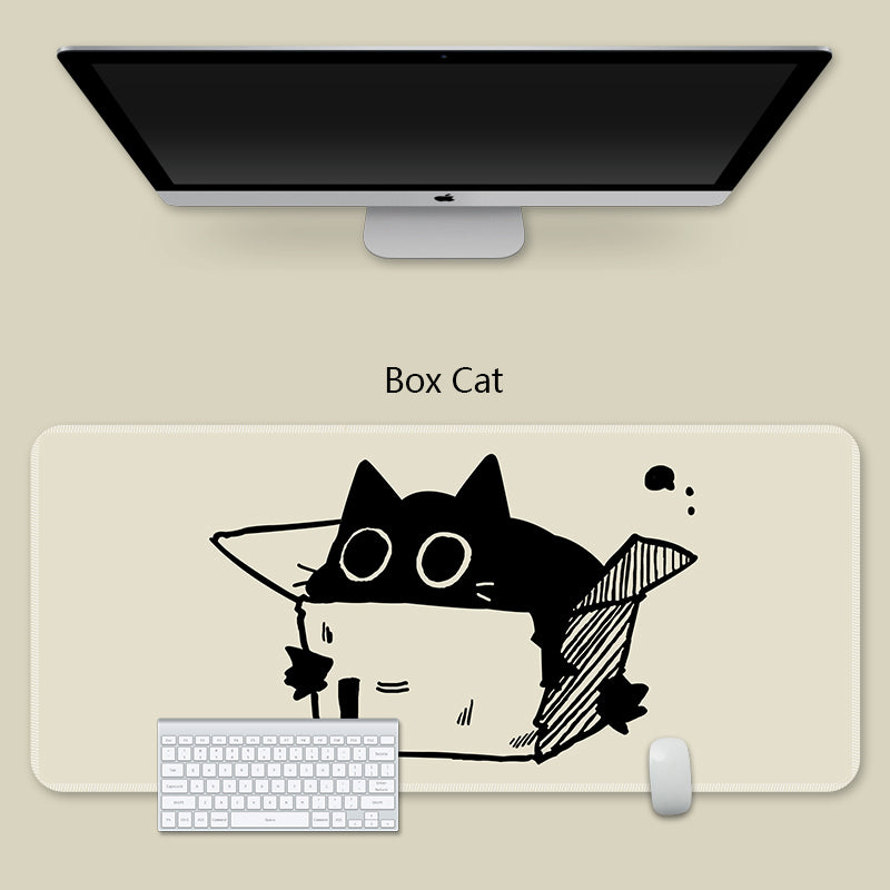 YUNZII Keynovo Mouse Mat Desk Pad- - Coffee Cat