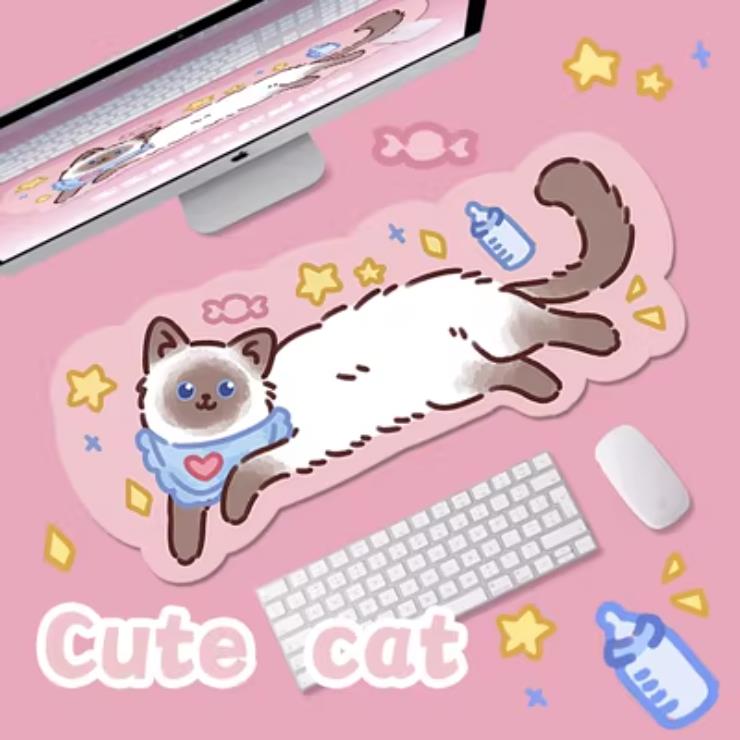 YUNZII Keynovo Mouse Mat Desk Pad- - Coffee Cat – YUNZII KEYBOARD