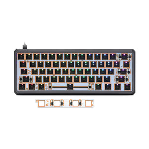 YUNZII GK61 Lite-Gasket Keyboard Kit With CNC Aluminum Keyboard Case