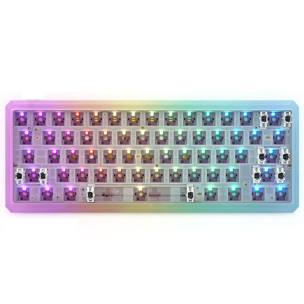 YUNZII GK61 CNC Lite-Gasket Keyboard Kit With Translucent PC Keyboard Case