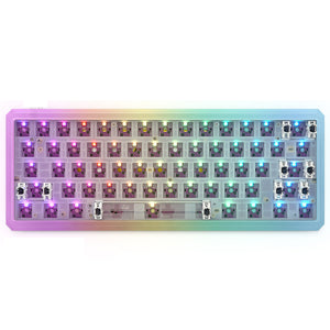 YUNZII GK61 CNC Lite-Gasket Keyboard Kit With Translucent PC Keyboard Case