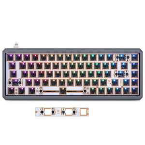 YUNZII GK68 Lite-Gasket Keyboard Kit With CNC Aluminum Keyboard Case