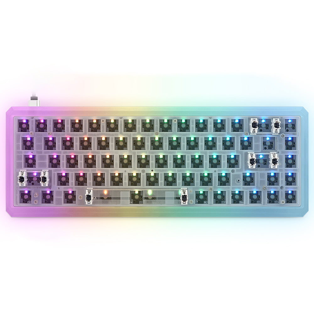 YUNZII GK68 CNC Lite-Gasket Keyboard Kit With Translucent PC Keyboard Case