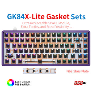 YUNZII GK84 Lite-Gasket Keyboard Kit With CNC DRUM Aluminum Keyboard Case