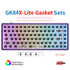 YUNZII GK84 Lite-Gasket Keyboard Kit With CNC DRUM Aluminum Keyboard Case