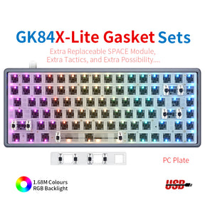 YUNZII GK84 Lite-Gasket Keyboard Kit With CNC DRUM Aluminum Keyboard Case